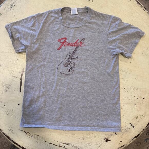 Fender Other - Fender Gray Youth Kids T-Shirt Size Large Indi Kidcore Music